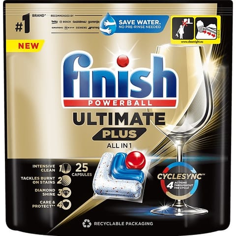 ⁨Kapsułki do zmywarki Finish Ultimate Plus All-in-1 Fresh (25)⁩ w sklepie Wasserman.eu