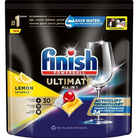 ⁨Kapsułki do zmywarki Finish Ultimate All-in-1 Lemon (30)⁩ w sklepie Wasserman.eu