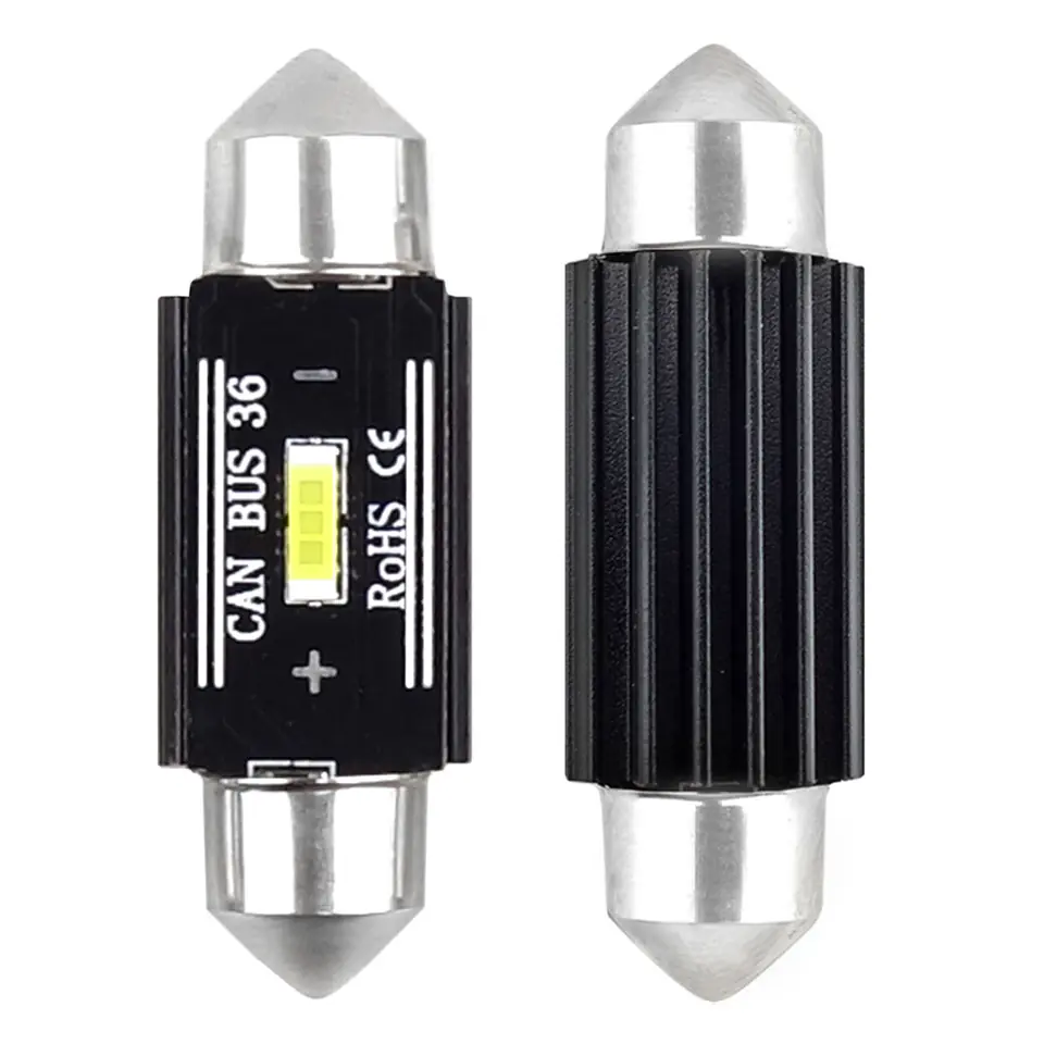 ⁨Led canbus 1 smd ultrabright 1860 festoon 36mm white 12v/24v⁩ at Wasserman.eu