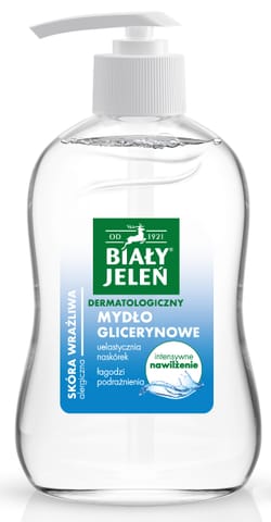 ⁨BIAŁY JELEŃ Mydło glicerynowe dermatologiczne  w płynie 500 ml⁩ w sklepie Wasserman.eu