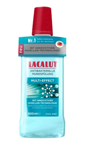 ⁨LACALUT Multi-Effect Antybakteryjny płyn do płukania jamy ustnej z technologią micelarną 500 ml⁩ w sklepie Wasserman.eu