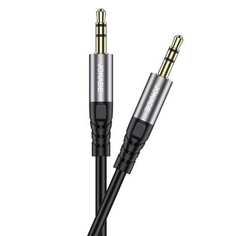 ⁨Kabel AUX 1m (3.5mm - 3.5mm) Jokade Chuangming (JO055) czarny⁩ w sklepie Wasserman.eu