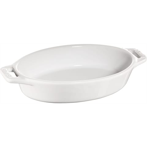 ⁨Staub Oval Ceramic Platter - 400 ml, White⁩ at Wasserman.eu