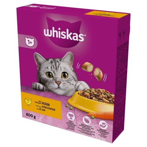 ⁨WHISKAS with delicious chicken - dry cat food - 800g⁩ at Wasserman.eu