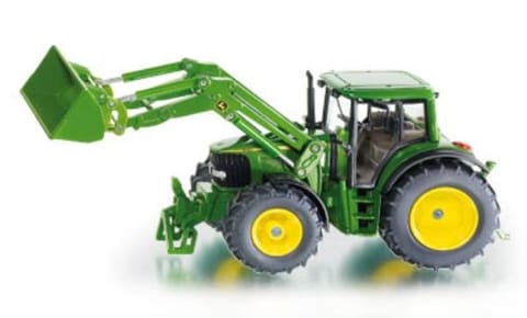 ⁨SIKU 3652 John Deere tractor with front loader⁩ at Wasserman.eu