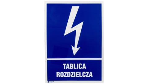 ⁨Samoprzylepna tabliczka ostrzegawcza /TABLICA ROZDZIELCZA 148X210/ 15EIA/Q4/F⁩ w sklepie Wasserman.eu