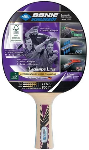 ⁨Donic Schildkröt Legends 800 table tennis equipment Pink, Wood⁩ at Wasserman.eu