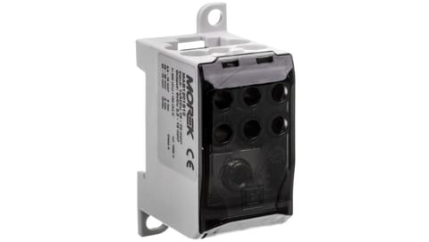 ⁨Distribution block - distribution block OJL200A black input: 1xAl/Cu 10-70mm2 output: 6xCu 2,5- 16mm2 MAB1201S10⁩ at Wasserman.eu