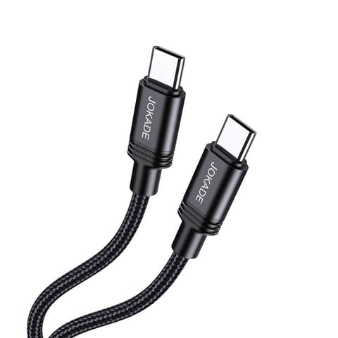 ⁨Kabel 1m PD100W (USB-C - USB-C) Smart Ładowanie i Transfer Danych Jokade Qianfan (JA034) czarny⁩ w sklepie Wasserman.eu