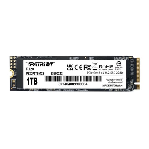 ⁨SSD PATRIOT VIPER P320 M.2 PCI-Ex4 NVMe 1TB 3GB/S (P320P1TBM28)⁩ at Wasserman.eu