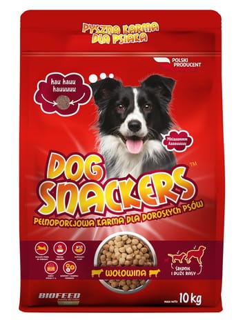 ⁨BIOFEED Dog Snackers Adult medium & large Beef - dry dog food - 10kg⁩ at Wasserman.eu