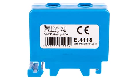 ⁨Rail connector 1x50mm2 blue E.4118/CU⁩ at Wasserman.eu