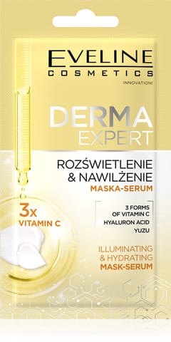 ⁨EVELINE Concentrated Formula Maseczka wyrównująca koloryt VITAMIN C 8 ml⁩ w sklepie Wasserman.eu