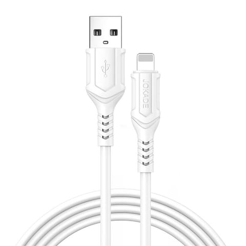 ⁨Kabel 1m 3A (USB - iPhone Lightning) Ładowanie i Transfer Danych Jokade Zhizun (JA010) biały⁩ w sklepie Wasserman.eu