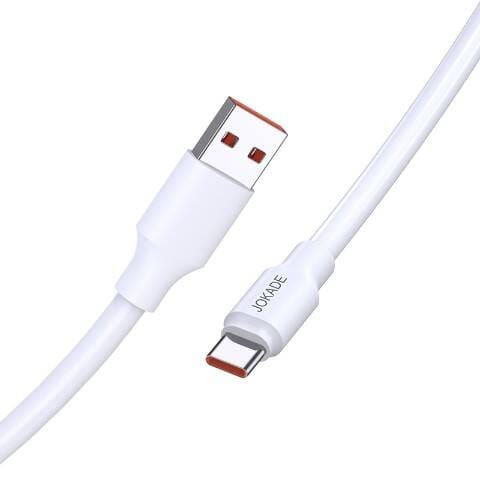 ⁨Kabel 1m 6A (USB - USB-C) Ładowanie i Transfer Danych Jokade Lifan Fast Charge (JA018) biały⁩ w sklepie Wasserman.eu