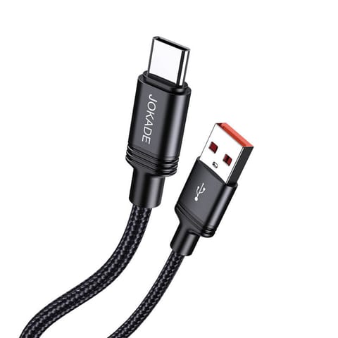 ⁨Kabel 2m 3A (USB - USB-C) Ładowanie i Transfer Danych Jokade Yuantong Smart Charging (JA041) czarny⁩ w sklepie Wasserman.eu