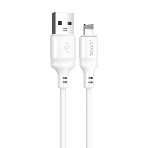 ⁨Kabel 2m 3A (USB - iPhone Lightning) Ładowanie i Transfer Danych Jokade Bohao (JA007) biały⁩ w sklepie Wasserman.eu