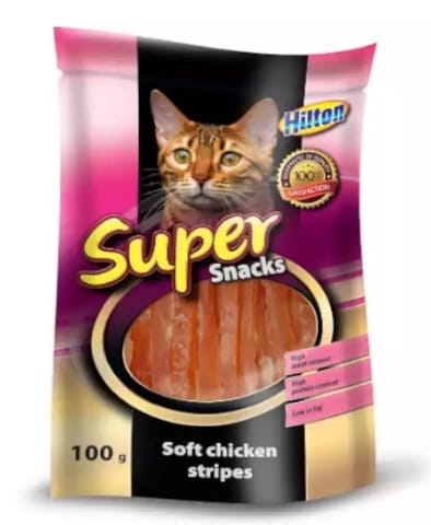 ⁨HILTON Soft chicken stripes - cat treats - 100g⁩ at Wasserman.eu