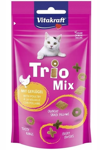 ⁨VITAKRAFT Trio Mix Poultry - cat treats - 60g⁩ at Wasserman.eu