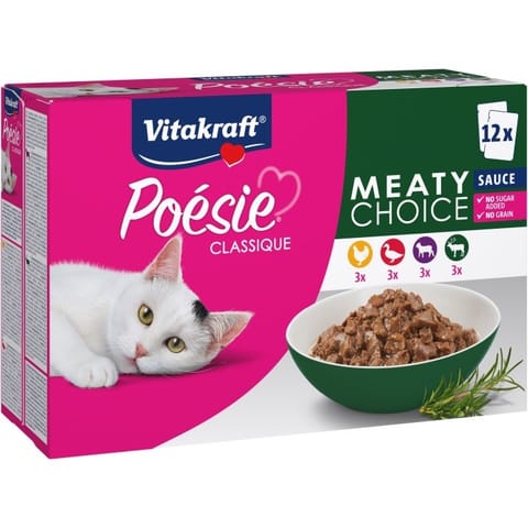 ⁨VITAKRAFT Poésie Classique Meaty choice - wet cat food - 12 x 85g⁩ at Wasserman.eu