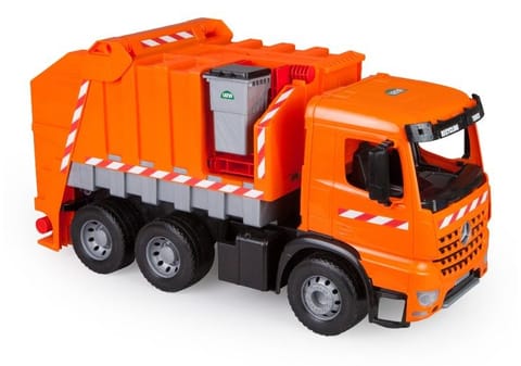 ⁨Lena GIGA TRUCKS Garbage truck Arocs with labels, Garbage truck model, Preassembled, Mercedes-Benz Arocs, 3 yr(s), Black, Grey, Orange, Europe⁩ at Wasserman.eu