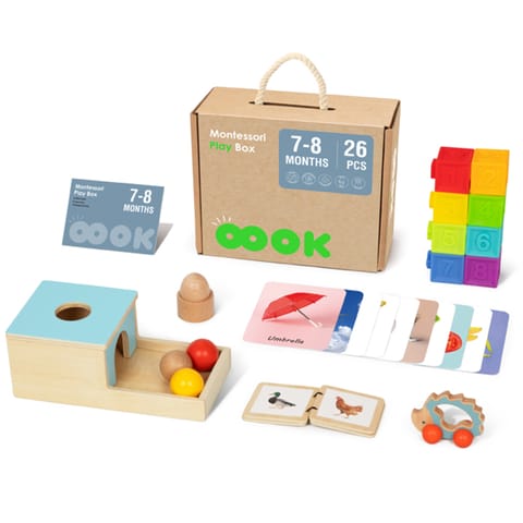 ⁨TOOKY TOY Box Pudełko XXL Montessori Edukacyjne 6w1 Sensoryczne 7-8 Mies⁩ w sklepie Wasserman.eu