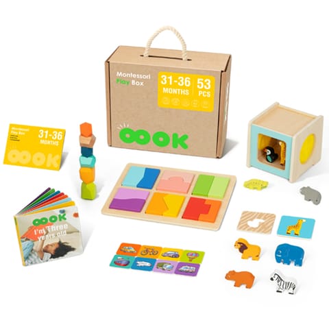 ⁨TOOKY TOY Box Pudełko XXL Montessori Edukacyjne 7w1 Sensoryczne 31-36 Mies.⁩ w sklepie Wasserman.eu