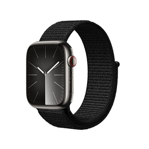 ⁨Crong Nylon Reflex - Pasek sportowy do Apple Watch 38/40/41 mm (czarny)⁩ w sklepie Wasserman.eu