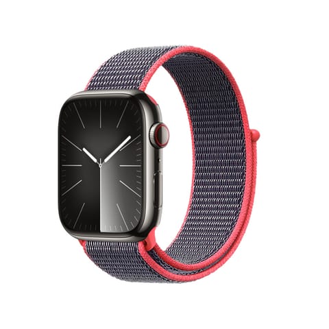 ⁨Crong Nylon - Pasek sportowy do Apple Watch 42/44/45/49 mm (Electric Pink)⁩ w sklepie Wasserman.eu