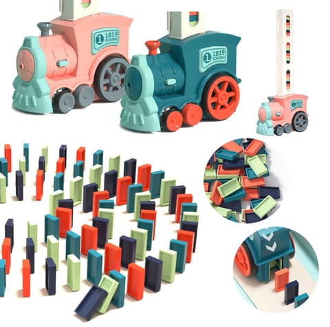 ⁨WOOPIE Electric Train Locomotive for Domino Blocks 63 pcs.⁩ w sklepie Wasserman.eu