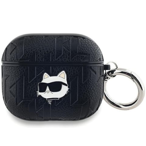 ⁨Karl Lagerfeld KLA3PGCHPK AirPods 3 cover czarny/black Monogram Choupette Head⁩ w sklepie Wasserman.eu