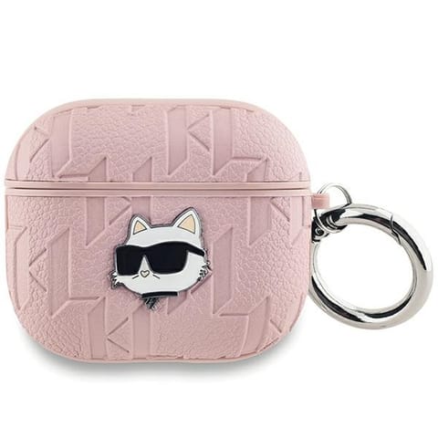 ⁨Karl Lagerfeld KLA3PGCHPP AirPods 3 cover różowy/pink Monogram Choupette Head⁩ w sklepie Wasserman.eu