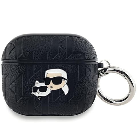 ⁨Karl Lagerfeld KLA3PGKCPK AirPods 3 cover czarny/black Monogram Karl & Choupette Head⁩ w sklepie Wasserman.eu