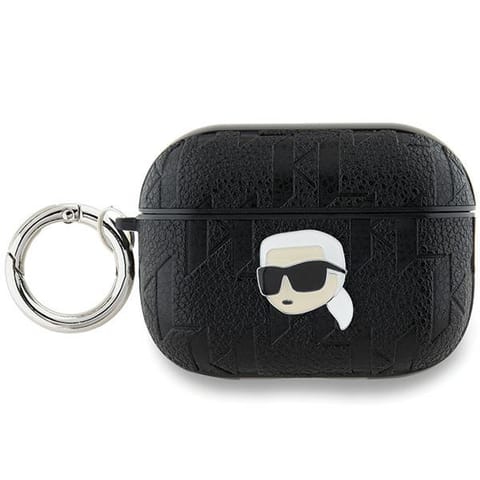 ⁨Karl Lagerfeld KLAP2PGKIPK AirPods Pro 2 (2022/2023) cover czarny/black Monogram Karl Head⁩ w sklepie Wasserman.eu