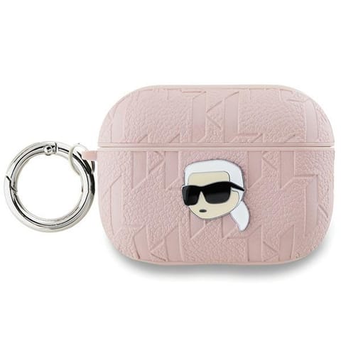 ⁨Karl Lagerfeld KLAP2PGKIPP AirPods Pro 2 (2022/2023) cover różowy/pink Monogram Karl Head⁩ w sklepie Wasserman.eu