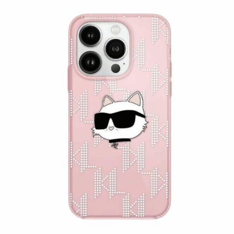 ⁨Karl Lagerfeld KLHCP14LHKLPCHP iPhone 14 Pro 6.1" różowy/pink hardcase IML Choupette Head & Monogram⁩ w sklepie Wasserman.eu