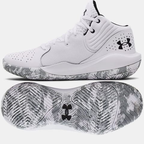 ⁨Buty do koszykówki Under Armour Jet 21 M 3024260 (kolor Biały, rozmiar 40.5)⁩ w sklepie Wasserman.eu