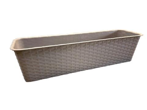 Donica balkonowa Verdenia Rattan (57x15x15cm, karmelowy) w sklepie Wasserman.eu