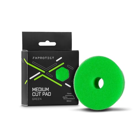 ⁨FX Protect Medium Cut Pad Green 75mm - otwarto-komórkowy pad średnio tnący⁩ w sklepie Wasserman.eu