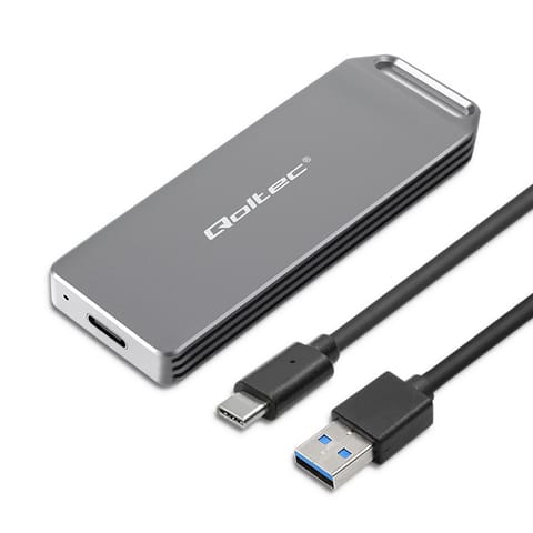 ⁨Enclosure mini for M.2 SSD | NVMe | PCIe | USB3.1 | Super speed10Gb/s | 2TB | Silver⁩ at Wasserman.eu
