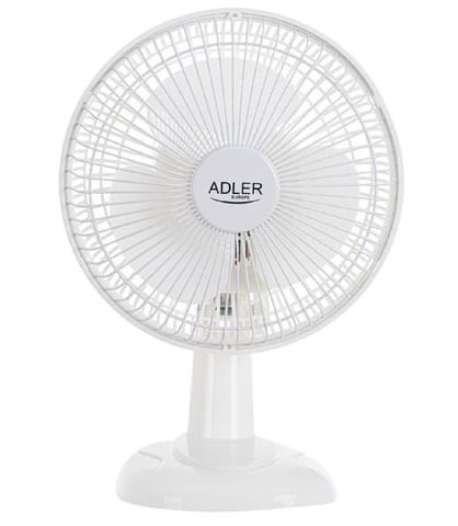 Adler AD 7301 Table Fan, Number of speeds 2, 30 W, Diameter 15 cm, White at Wasserman.eu