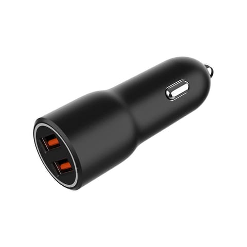 ⁨Car charger 2xUSB-A QC3.0 36W black⁩ at Wasserman.eu