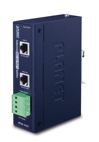 ⁨PLANET IPOE-162S network splitter Blue Power over Ethernet (PoE)⁩ at Wasserman.eu