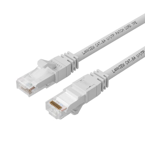 ⁨Lanview CAT6A S/FTP 0,5m White LSZH,⁩ w sklepie Wasserman.eu