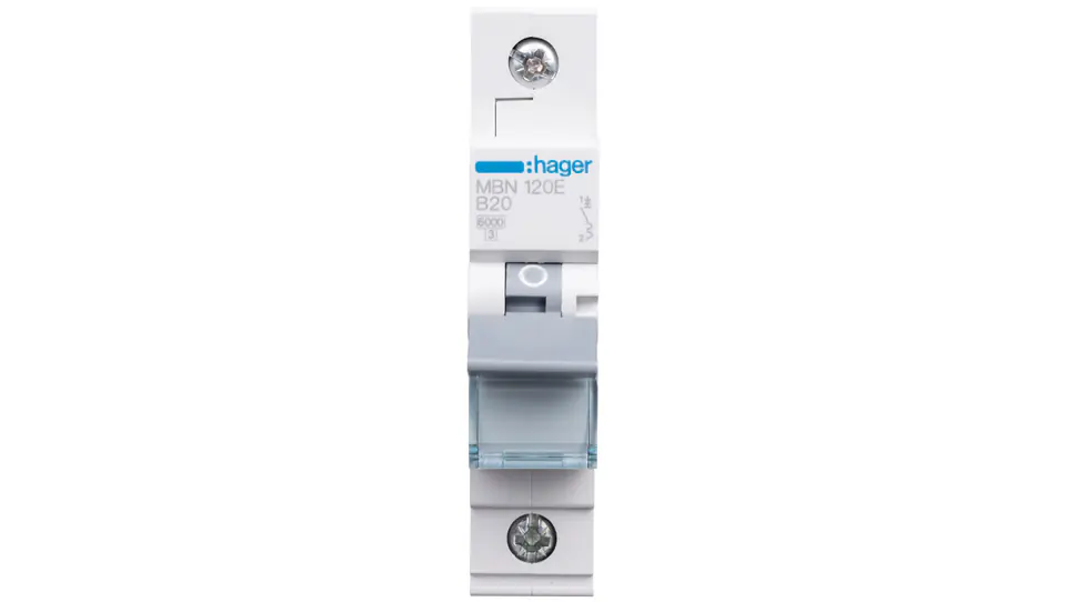 ⁨Wyłącznik nadprądowy 1P B 20A 6kA AC MBN120E⁩ w sklepie Wasserman.eu
