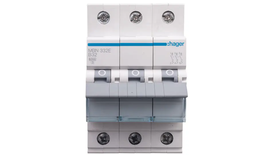 ⁨Over Current Circuit Breaker 3P B 32A 6kA AC MBN332E⁩ at Wasserman.eu