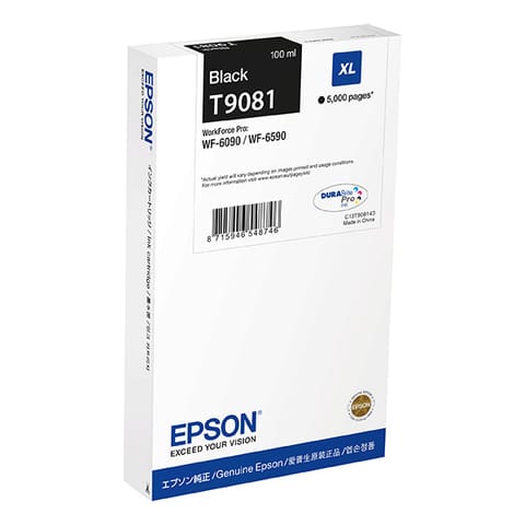⁨Epson oryginalny ink / tusz C13T90814N, T9081, XL, black, 100ml⁩ w sklepie Wasserman.eu