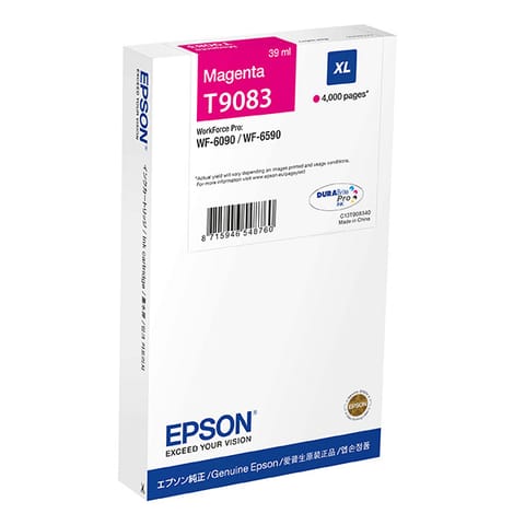 ⁨Epson oryginalny ink / tusz C13T90834N, T9083, XL, magenta, 39ml⁩ w sklepie Wasserman.eu