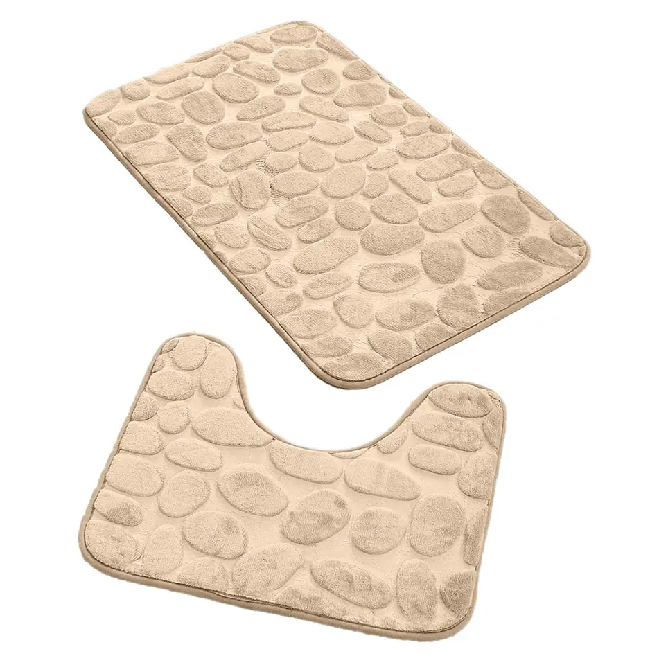 ⁨AG491D Bath mat 2el. beige⁩ at Wasserman.eu