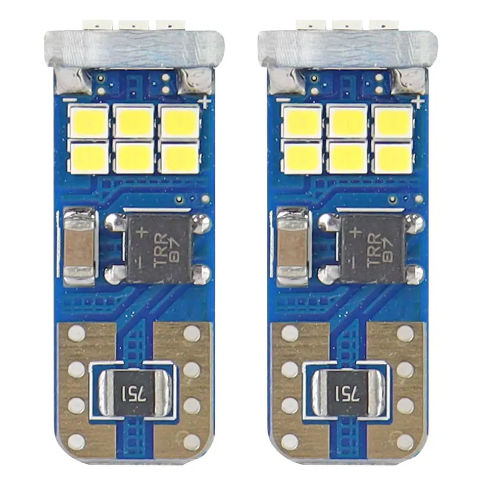 ⁨Led canbus 18smd ultrabright 2016 t10e (w5w) white 12v/24v⁩ at Wasserman.eu